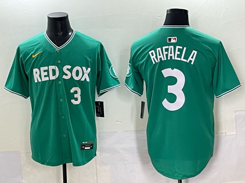 Men 2025 Boston Red Sox 3 Rafaela Drak Green Joint Name Nike MLB Jersey 032